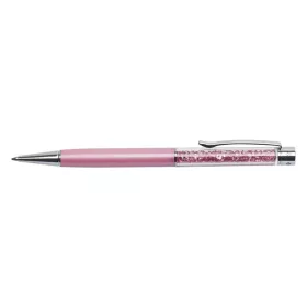   Golyóstoll, rózsaszín, felül rózsaszín SWAROVSKI&reg; kristállyal töltve, 14 cm, ART CRYSTELLA&reg; (TSWG052)