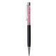 Golyóstoll, fekete, felül pink SWAROVSKI&reg; kristállyal töltve, 14 cm, ART CRYSTELLA&reg; (TSWG160)