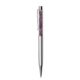 Golyóstoll, ezüst, felül orgonalila SWAROVSKI® kristállyal töltve, 14 cm, ART CRYSTELLA® (TSWGT238)