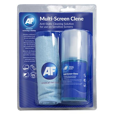Tisztítófolyadék, képernyőhöz, mikroszálas nagy kendővel, pumpás, 200 ml, AF Multi screen-clene (TTIAMCA200L)