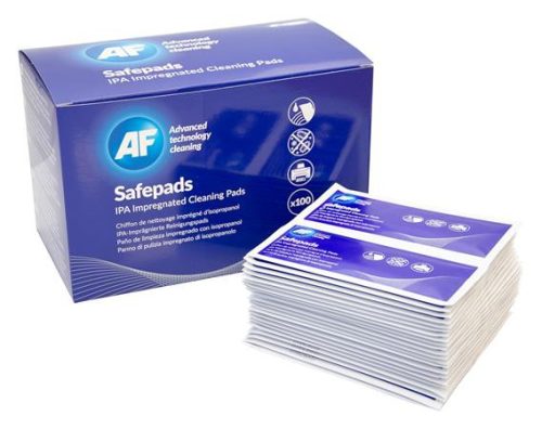 Tisztítókendő, izopropil alkohollal, nagy méretű, 100 db, AF Safepads (TTIASPA100)