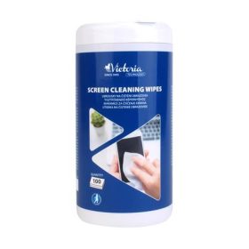   Tisztítókendő, képernyőhöz, 100 db, VICTORIA TECHNOLOGY (TTIVMO100)