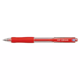   Golyóstoll, 0,3 mm, nyomógombos, UNI SN-100 Laknock, piros (TU10021)