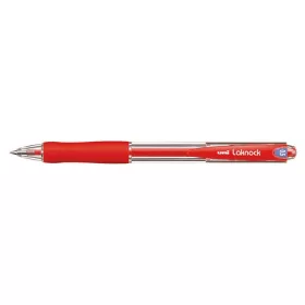   Golyóstoll, 0,3 mm, nyomógombos, UNI SN-100 Laknock, piros (TU10021)