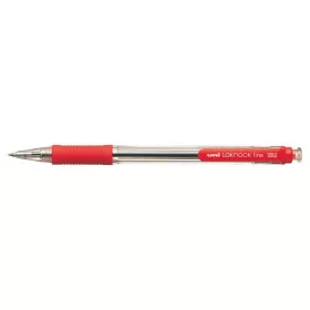   Golyóstoll, 0,4 mm, nyomógombos, UNI SN-101 Laknock Fine, piros (TU11021)