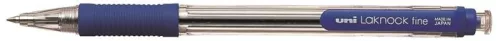 Golyóstoll, 0,4 mm, nyomógombos, UNI SN-101 Laknock Fine, kék (TU11031)