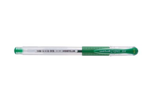 Zseléstoll, 0,25 mm, kupakos, UNI UM-151 Signo DX, zöld (TU15141)