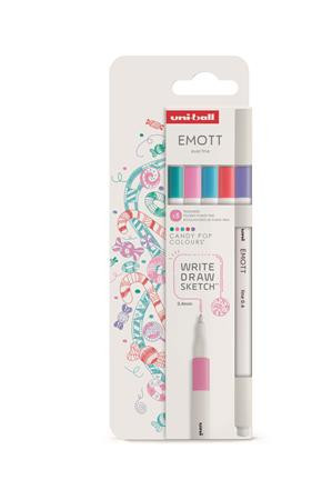 Tűfilc készlet, 0,4 mm, UNI Emott Candy Pop, 5 különböző szín (TUCANDY5)