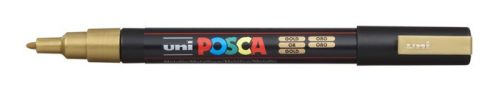 Dekormarker, 0,9-1,3 mm, UNI Posca PC-3M, arany (TUPC3MA)