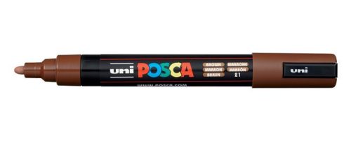 Dekormarker, 0,9-1,3 mm, UNI Posca PC-3M, barna (TUPC3MB)