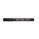Dekormarker, 0,9-1,3 mm, UNI Posca PC-3M, fekete (TUPC3MF)