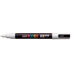 Dekormarker, 0,9-1,3 mm, UNI Posca PC-3M, fehér (TUPC3MFH)