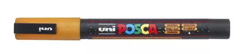 Dekormarker, 0,9-1,3 mm, UNIPosca PC-3ML, fényes narancs (TUPC3MFN)