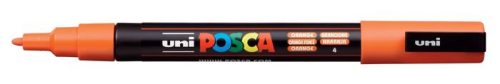 Dekormarker, 0,9-1,3 mm, UNI Posca PC-3M, narancssárga (TUPC3MN)