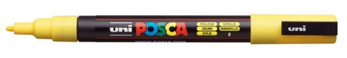 Dekormarker, 0,9-1,3 mm, UNI Posca PC-3M, sárga (TUPC3MS)