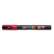 Dekormarker, 0,9-1,3 mm, UNI Posca PC-3M, sötétpiros (TUPC3MSP)