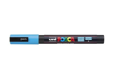 Dekormarker, 0,9-1,3 mm, UNI Posca PC-3M, világoskék (TUPC3MVK)