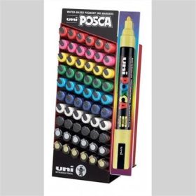   Dekormarker display, 60 db, 1,8-2,5 mm, UNI Posca PC-5M, 10 különböző szín (TUPC5MDP)