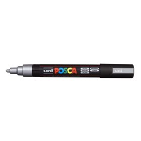 Dekormarker, 1,8-2,5 mm, UNI Posca PC-5M, ezüst (TUPC5ME)