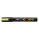 Dekormarker, 1,8-2,5 mm, UNI Posca PC-5M, fluor sárga (TUPC5MFS)