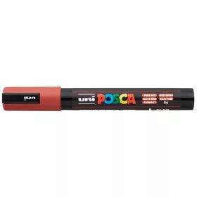   Dekormarker, 1,8-2,5 mm, UNI Posca PC-5M, rubin vörös (TUPC5MRV)