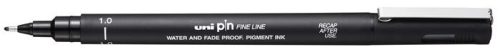 Rajzmarker, 1 mm, UNI PIN, fekete (TUPIN10F)
