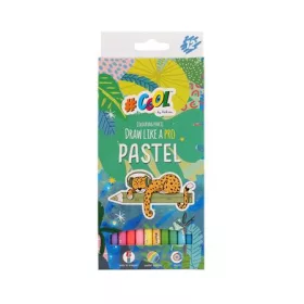   Színes ceruza készlet, kerek, COOL BY VICTORIA Pastel, 12 pasztell szín (TVC007)