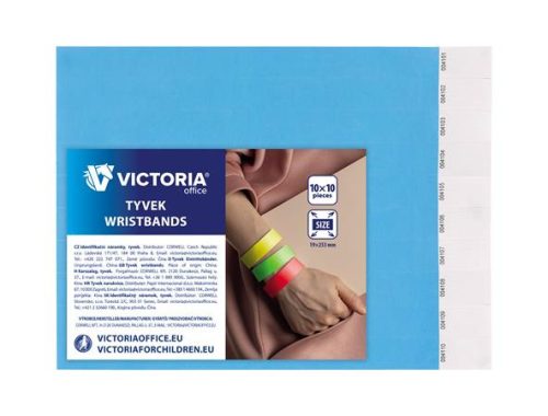 Karszalag, 3/4, tyvek, világos kék, VICTORIA OFFICE (TYVVO6)