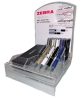 Golyóstoll display, 0,24 mm, teleszkópos, ZEBRA SL-F1, kék (TZ01943)
