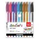 Zseléstoll készlet, 0,33 mm, kupakos, ZEBRA Doodler'z Glitter, 10 csillogó vegyes szín (TZ02619)