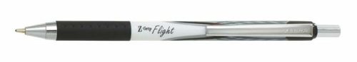 Golyóstoll, 0,34 mm, nyomógombos, ZEBRA Z-Grip Flight, fekete (TZ13301)