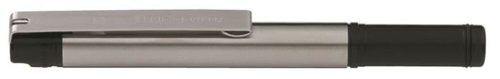Golyóstoll, 0,24 mm, kupakos, rozsdamentes acél-fekete tolltest, ZEBRA F-301 Compact, kék (TZ28012)