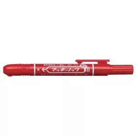   Alkoholos marker, 1,3 mm, nyomógombos, ZEBRA Mckie Retractable, piros (TZ51063)