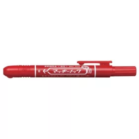   Alkoholos marker, 1,3 mm, nyomógombos, ZEBRA Mckie Retractable, piros (TZ51063)