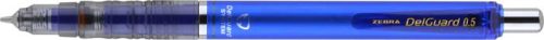 Nyomósirón, 0,5 mm, ZEBRA DelGuard, kék (TZ59392)