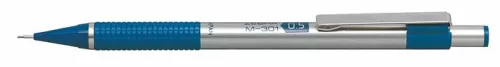 Nyomósirón, 0,5 mm, rozsdamentes acél, kék test, ZEBRA M-301 (TZ66432D)