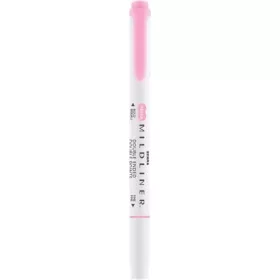   Szövegkiemelő, 1,0/3,5 mm, kétvégű, ZEBRA Mildliner Fluorescent, rózsaszín (TZ78170)