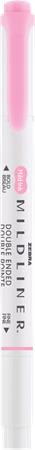 Szövegkiemelő, 1,0/3,5 mm, kétvégű, ZEBRA Mildliner Fluorescent, rózsaszín (TZ78170)