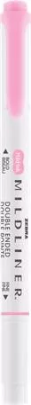 Szövegkiemelő, 1,0/3,5 mm, kétvégű, ZEBRA Mildliner Fluorescent, rózsaszín (TZ78170)