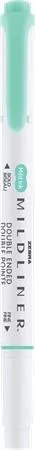 Szövegkiemelő, 1,0/3,5 mm, kétvégű, ZEBRA Mildliner Fluorescent, türkiz (TZ78220)