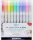 Ecsetirón készlet, 0,5/0,7 mm, kétvégű, ZEBRA Mildliner Brush&Marker, 10 különböző szín (TZ79101)