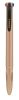 Golyóstoll, 0,37 mm, nyomógombos, négyszínű, ZEBRA Smooth, rose gold (TZ81460)