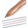 Golyóstoll, 0,37 mm, nyomógombos, négyszínű, ZEBRA Smooth, rose gold (TZ81460)