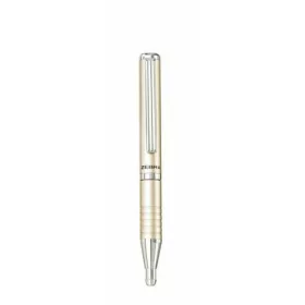   Golyóstoll, 0,24 mm, teleszkópos, pezsgő színű tolltest, ZEBRA SL-F1, kék (TZ82407)