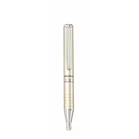  Golyóstoll, 0,24 mm, teleszkópos, pezsgő színű tolltest, ZEBRA SL-F1, kék (TZ82407)