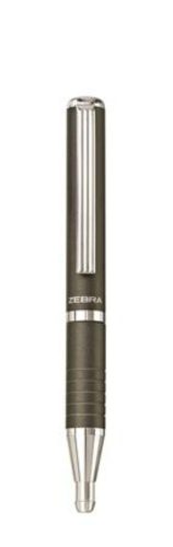 Golyóstoll, 0,24 mm, teleszkópos, metálszürke tolltest, ZEBRA SL-F1, kék (TZ82409)