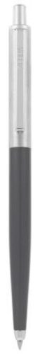 Golyóstoll, 0,24 mm, nyomógombos, ezüst színű klip, szürke tolltest, ZEBRA 901, kék (TZ83741)