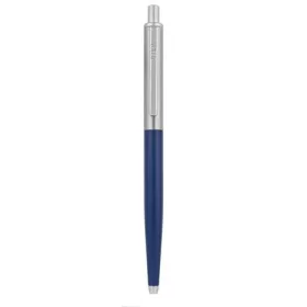   Golyóstoll, 0,24 mm, nyomógombos, ezüst színű klip, kék tolltest, ZEBRA 901, kék (TZ83742)