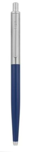 Golyóstoll, 0,24 mm, nyomógombos, ezüst színű klip, kék tolltest, ZEBRA 901, kék (TZ83742)