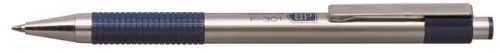 Golyóstoll, 0,24 mm, nyomógombos, rozsdamentes acél, kék tolltest, ZEBRA F-301, kék (TZEF301K)